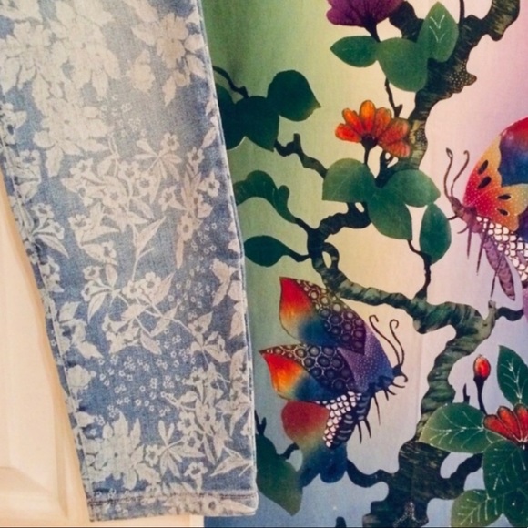 🌺🎉HP🎉🌺 NWOT Free People Hawaiian Floral Print Skinny Jeans - Picture 13 of 15